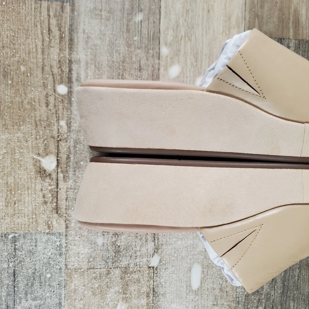Rockport Aubriella Womens Sandals Sz‎ 10 M Neutral Beige Leather Slip On Slide